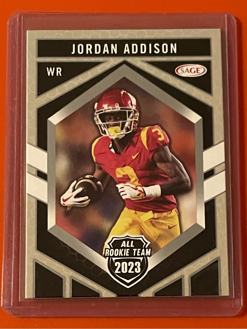 Jordan Addison #RT-178 2023 Sage [All-Rookie Team] Football Trading Card